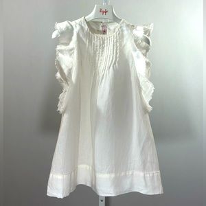 IL GUFO ITALY - Beautiful Flared Dress in White Linen